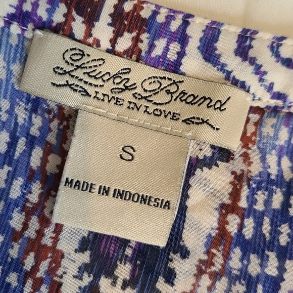 LUCKY BRAND Tie Front Top sz Small - Picture 12 of 12